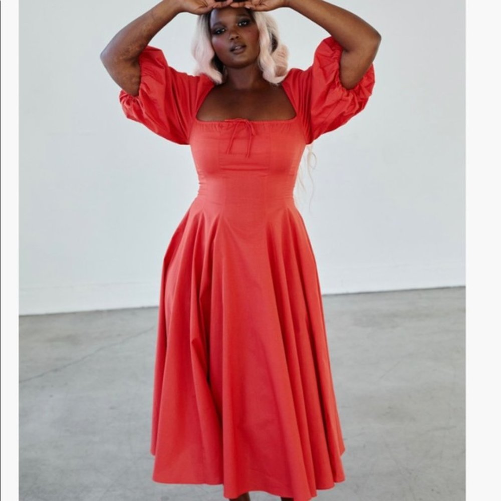 Selkie Red Day Dress 3X NWOT